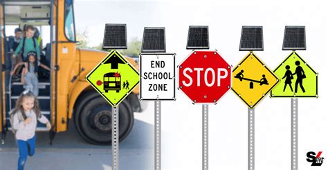 Flashing Solar LED Signs for Safer School Zones