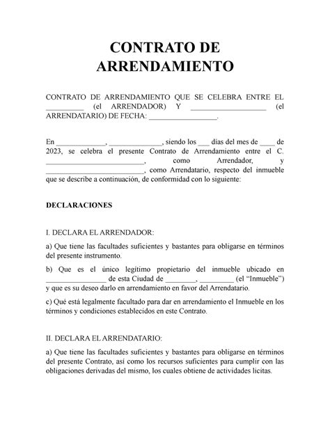 Contrato De Arrendamiento Que Es Y Para Que Sirve Modelos Images