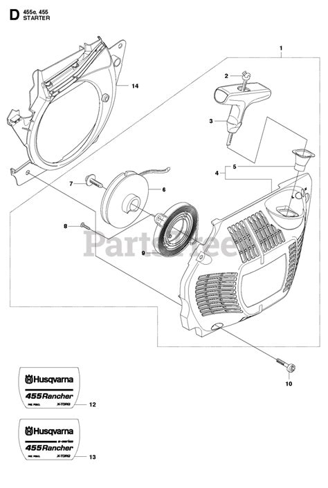 Husqvarna 455 E Rancher Husqvarna Chainsaw Starter Parts Lookup With Diagrams Partstree