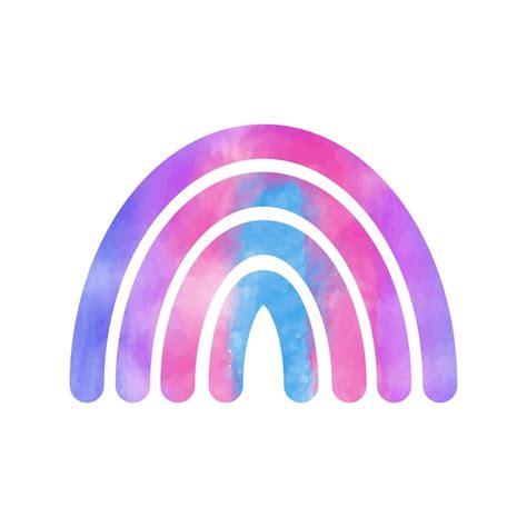 Icono De Arco Iris Sobre Un Fondo Blanco Vector Premium