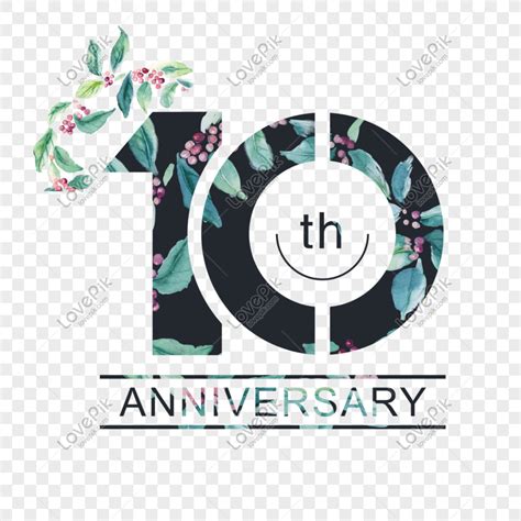 Happy 10th Anniversary Svg File For Cricut Tin Wedding Tenth Clipart