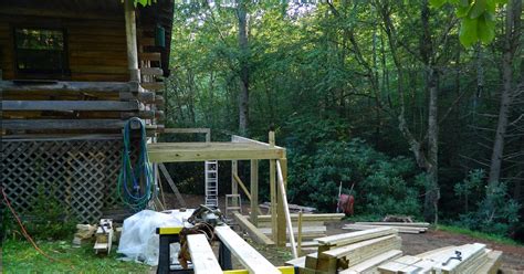 Lises Log Cabin Life Deck Building Day 2