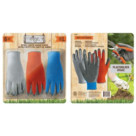 Digz Sb Nitrile Coated Gloves Med 6 Pack The Home Depot Canada