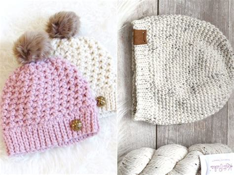 Easy One Skein Beanies Free Crochet Patterns