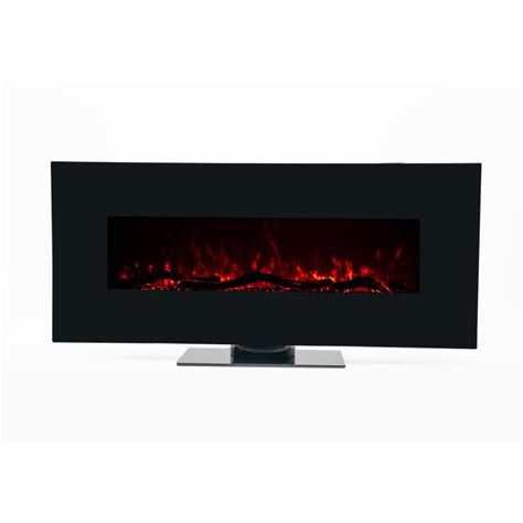 Camino Elettrico A Parete 1600W Kekai Minesota 84x26x53 Cm Con Fuoco