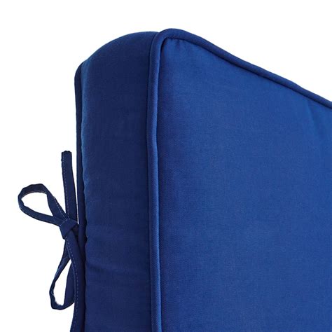 2 Piece Navy Blue Canvas Outdoor Deep Seat Cushion Set At Home