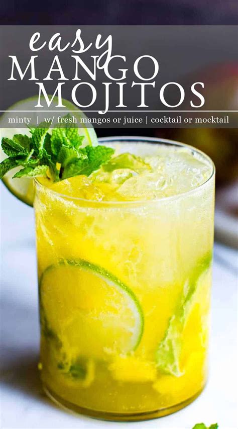 Fizzy Minty And Slightly Sweet This Mango Mojito Cocktail Recipe Is