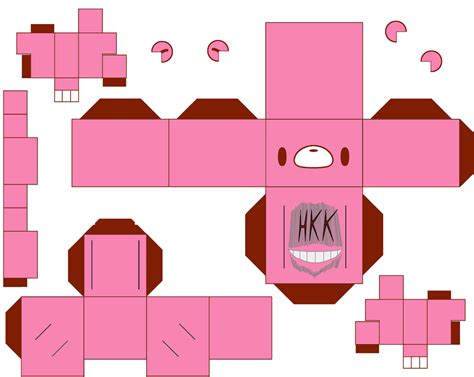 Gloomy Bear Paper Toy Free Printable Papercraft Templates