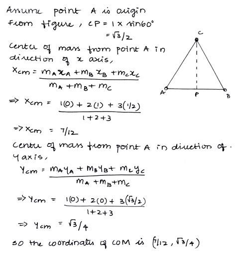 Find The X Coordinate Xcm Of The Center Of Mass Of The System Crumbmoms