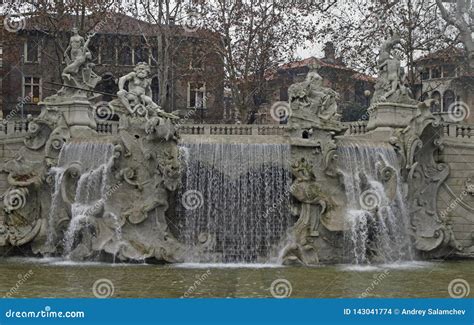 Fountain Of The Twelve Months In Turin Stock Photo Image Of Statues