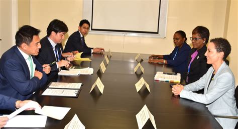 Minister Johnson Smith Engages In Bilateral Talks With Japanese State