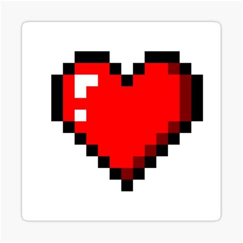 Minecraft Heart Sticker For Sale By Meganflemming Redbubble