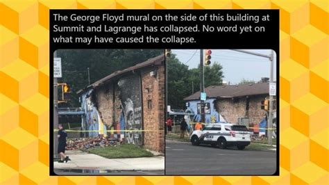 Lightning Strike? Cause of George Floyd Mural Collapse Disputed ...