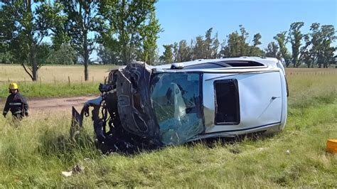 Despiste Y Vuelco Con Lesiones En La Ruta Provincial N 205 La Trocha