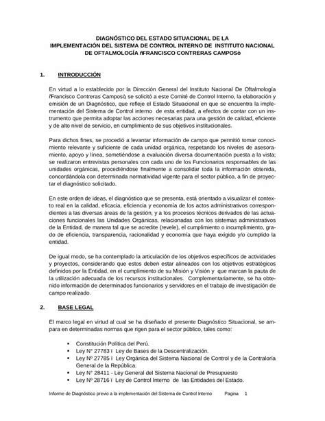 Pdf Diagn Stico Del Estado Situacional De La De Diagnostico