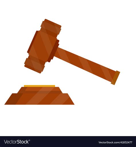 Judge hammer symbol of lawyer Royalty Free Vector Image