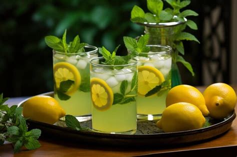 Lemonade in Vintage Glasses Lemonade picture photography | Premium AI ...