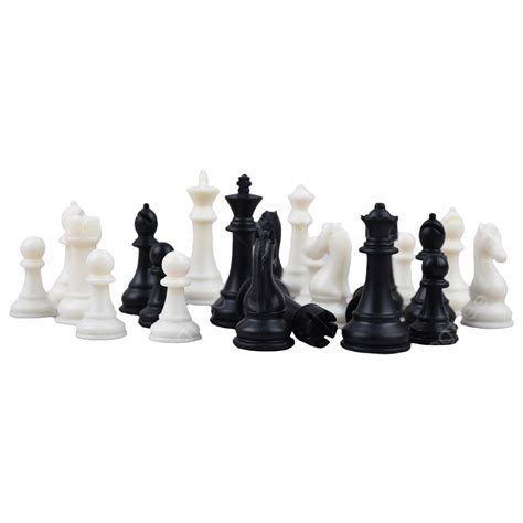 A Set Of Simple Black And White Chess Pieces Black Checkerboard Concise