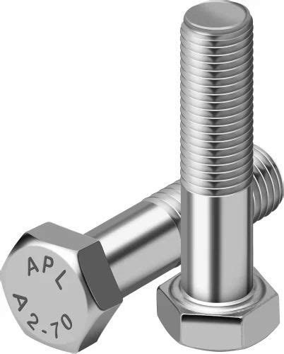 Hexagonal Head 3 Inch Half Thread Hex Head Bolt Stainless Steel