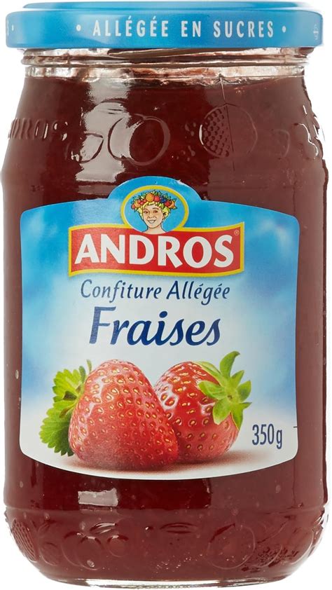 Andros Confiture allégée fraises Le pot de 350g Amazon fr Epicerie