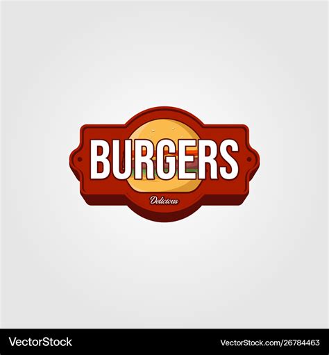 Vintage Burger Logo Or Signs For Food Company Vector Image