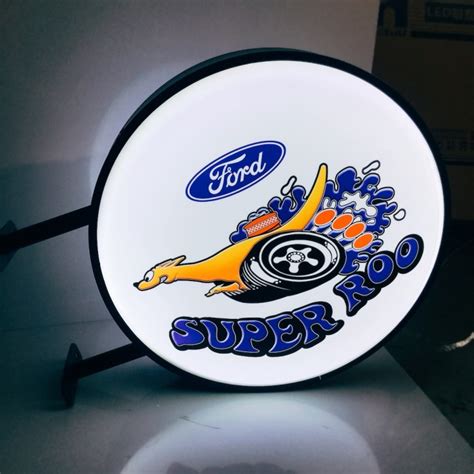 Jual Akrilik Neon Box Custom Bulat Dua Sisi Led Backlight Ukuran