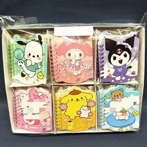 Ruunjoy Sanrio Kuromi Rollover Coil Book Sheets Portable Mini