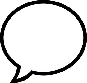 Rectangle Empty Outline Cartoon Speech Bubble Png Image With