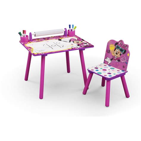 Kids Art Desk Chair Play Drawing Disney Minnie Mouse Activity Scratch ...