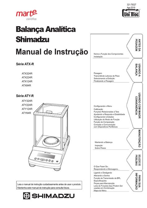 Manual De Intru Es Balan A Anal Tica Atx E Aty Marte Cient Fica