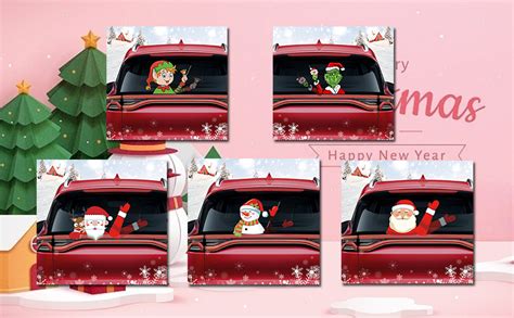 Meewoo Christmas Grinch Rear Wiper Sticker Reusable Rear