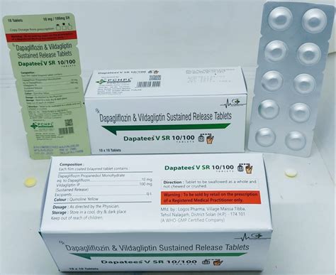 Dapatees V Sr Dapagliflozin Mg Vildagliptin Mg Pcd