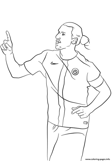 Zlatan Ibrahimovic Soccer Coloring page Printable