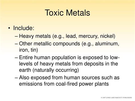 Ppt Chapter 6 Toxic Metals And Elements Powerpoint Presentation Free