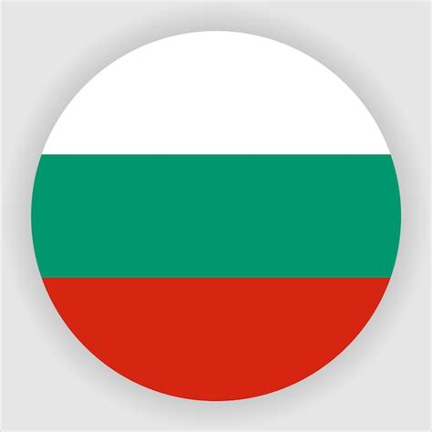 Premium Vector Bulgaria Flat Rounded Flag Icon