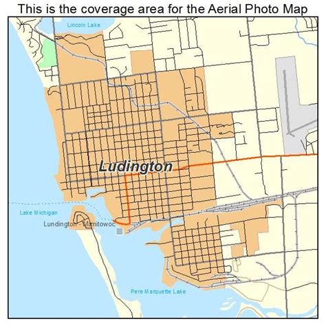 Aerial Photography Map Of Ludington Mi Michigan