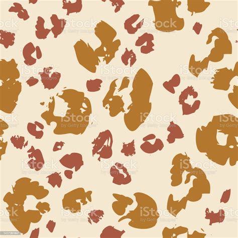 Animal Skin Print Leopards Spotted Fur Seamless Pattern Design Stock