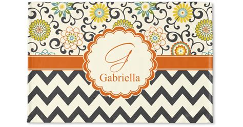 Custom Swirls Floral And Chevron Woven Mat Personalized Youcustomizeit