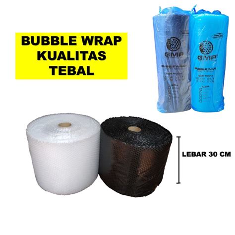 Jual Bubble Wrap Bening Hitam 30cm X 50 Meter Merk MP GMP Kualitas