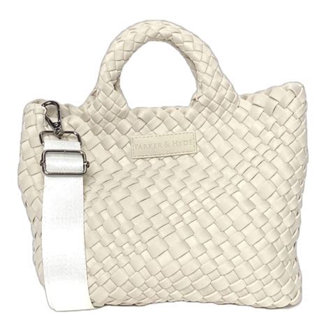 Bone Woven Mini Tote — Parker And Hyde