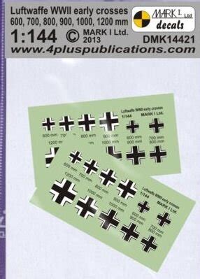 Luftwaffe WWII Early Crosses Modellbauversand Hanke 2 49