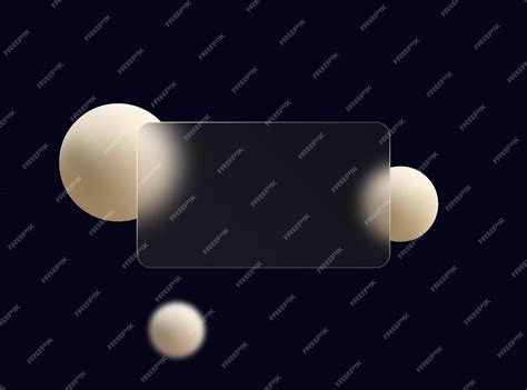 Premium Vector Glass Morphism Style Realistic Glass Morphism Effect With Floating Spheres