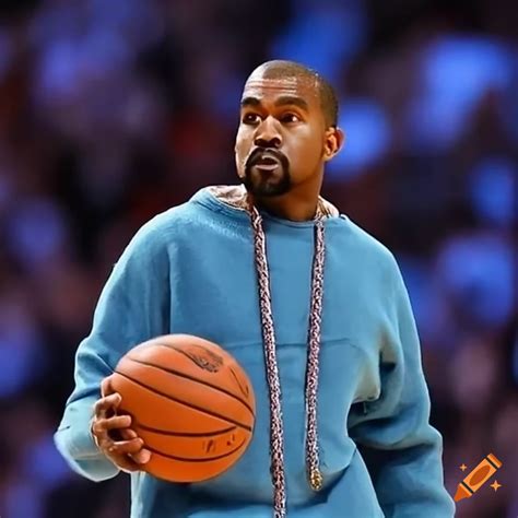 Kanye West Sinking A Clutch Shot In Basketball On Craiyon