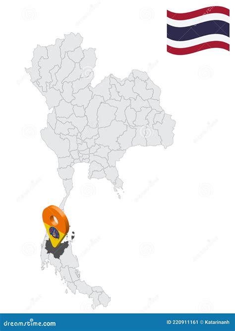 Location Of Surat Thani Province On Map Thailand D Surat Thani Flag