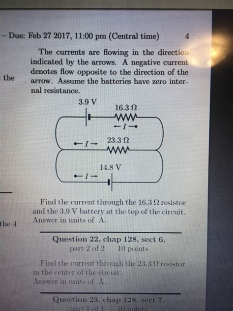 Solved Find The Current Through The 163Ω Resistor And The