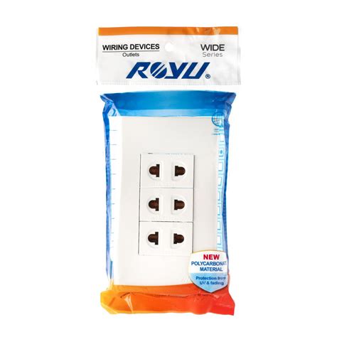 Royu Wide Series 3 Gang Outlet Ahpi