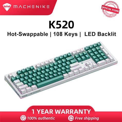 Machenike Wired Mechanical Keyboard Hot Swappable Keys Led Backlit Anti Ghosting Keys K