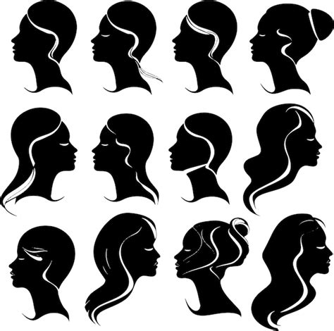 Premium Vector Abstract Woman Line Art Silhouette Black And White