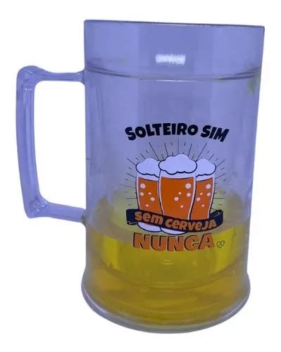 Caneca De Gel Chopp Happy Beer Ml Frases Personalizadas Cor