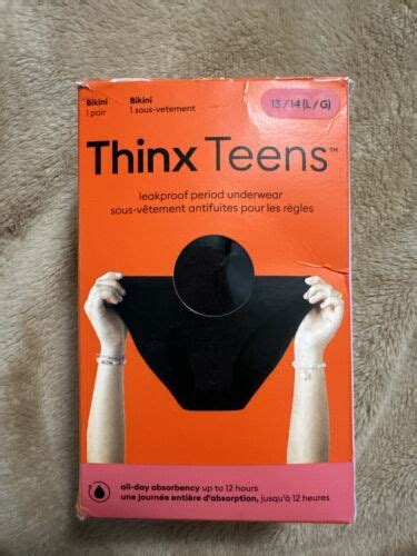 THINX Teens Period Bikini Underwear Large Super Absorbency Panty Black For Sale Online EBay